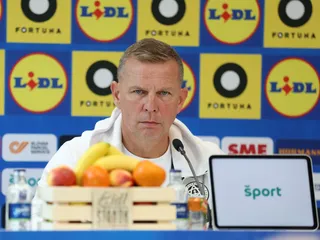 Hlavný tréner slovenskej futbalovej reprezentácie do 21 rokov Jaroslav Kentoš.