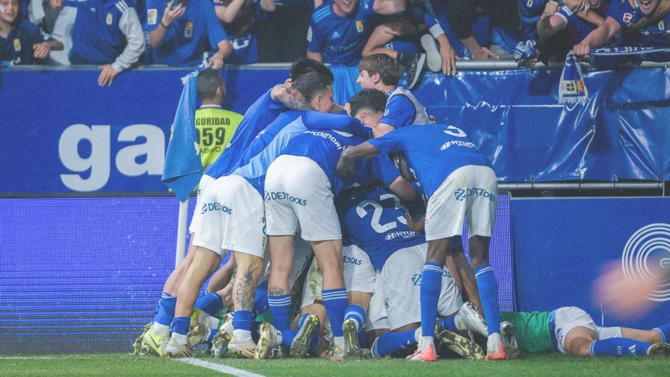 Radosť hráčov Realu Oviedo