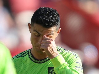Cristiano Ronaldo v drese Manchestru United.