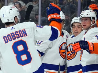 Radosť hráčov New York Islanders.