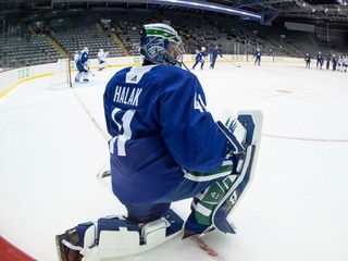 Jaroslav Halák v drese Vancouver Canucks.