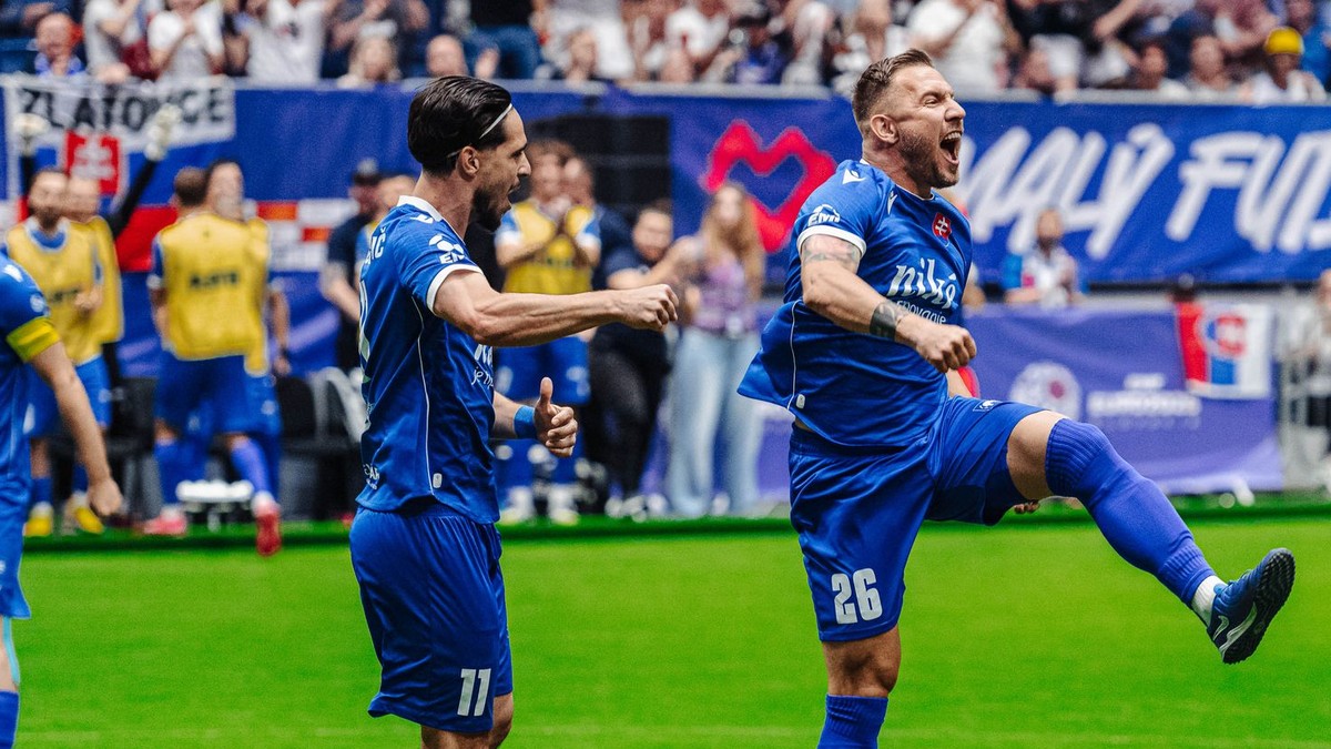 Fotka zo zápasu Slovensko - Grécko na ME v malom futbale 2026 v Bratislave.