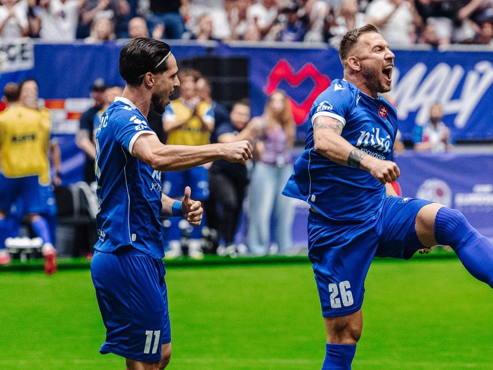 Fotka zo zápasu Slovensko - Grécko na ME v malom futbale 2026 v Bratislave.
