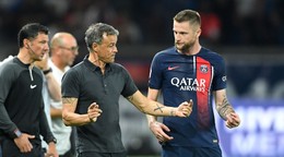 Luis Enrique a Milan Škriniar.