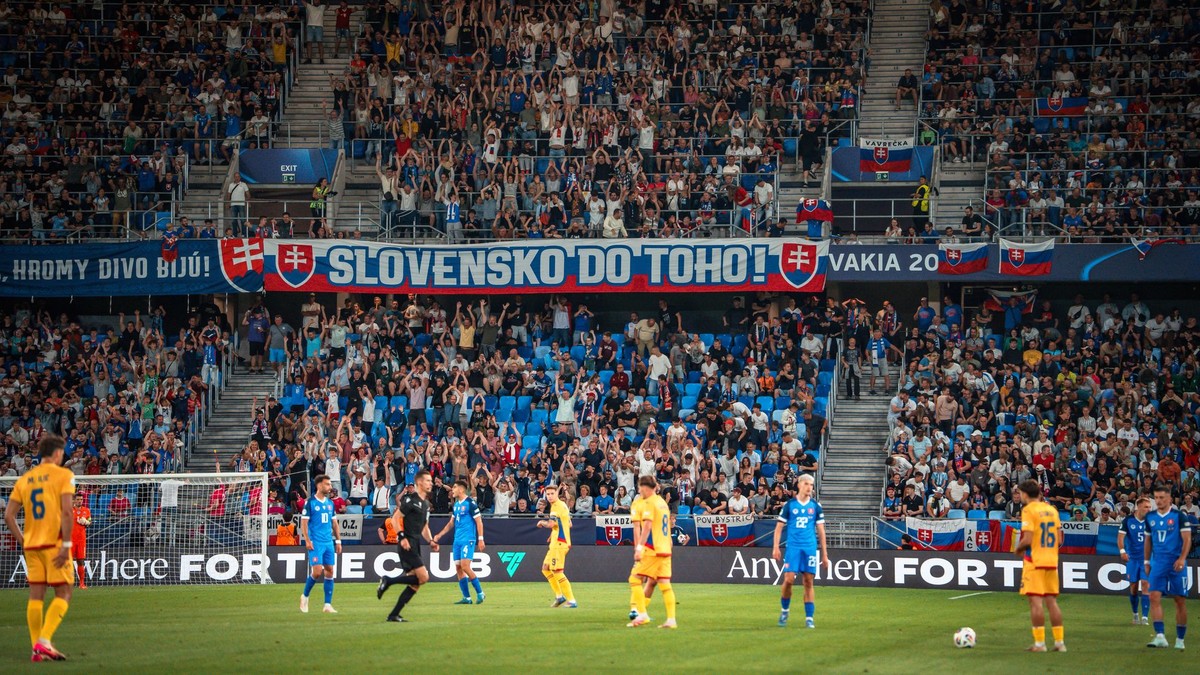 Momentka zo zápasu Slovensko - Rumunsko