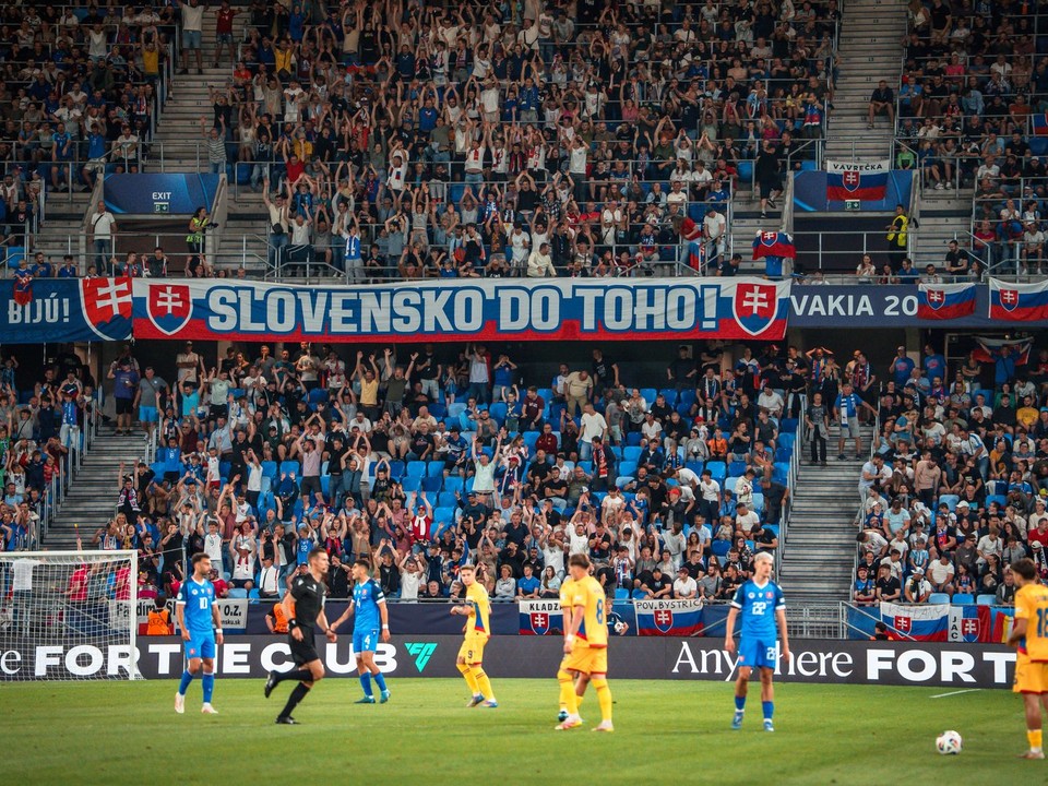 Momentka zo zápasu Slovensko - Rumunsko