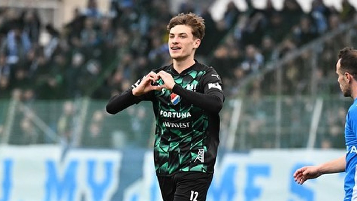 Tomáš Rigo v drese českého klubu Baník Ostrava.