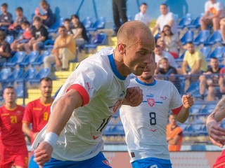 Václav Černý v prípravnom zápase Čierna Hora - Česko.