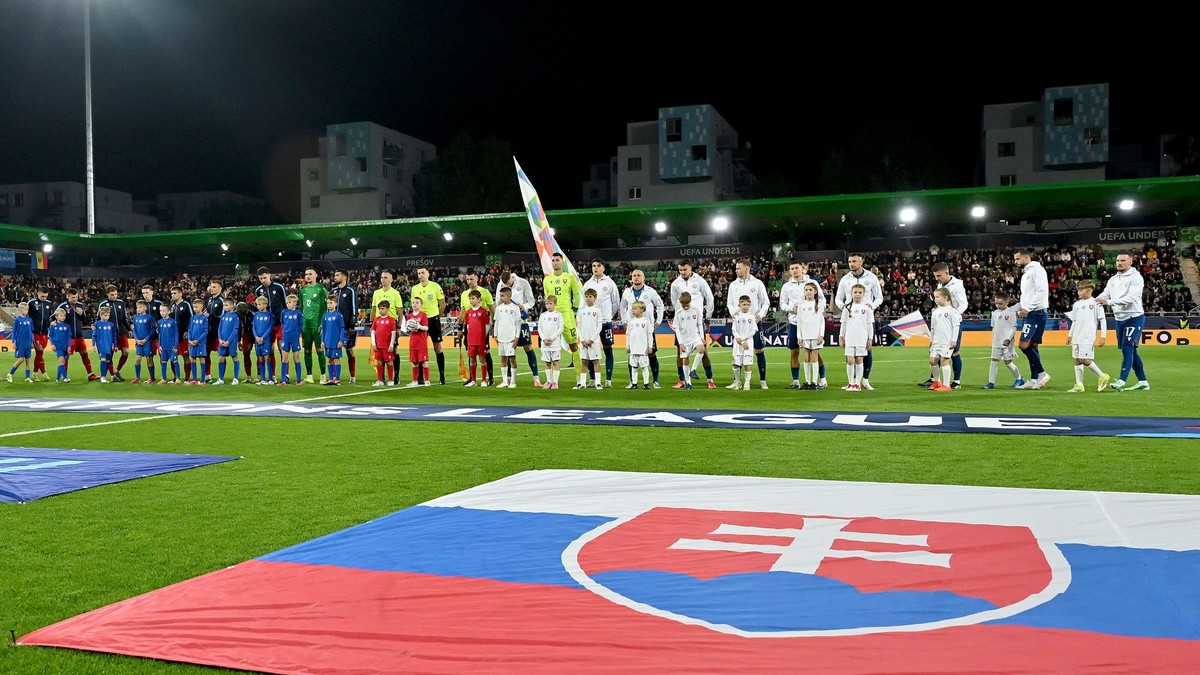 Momentka zo zápasu Slovensko - Moldavsko v Lige národov