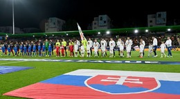 Momentka zo zápasu Slovensko - Moldavsko v Lige národov