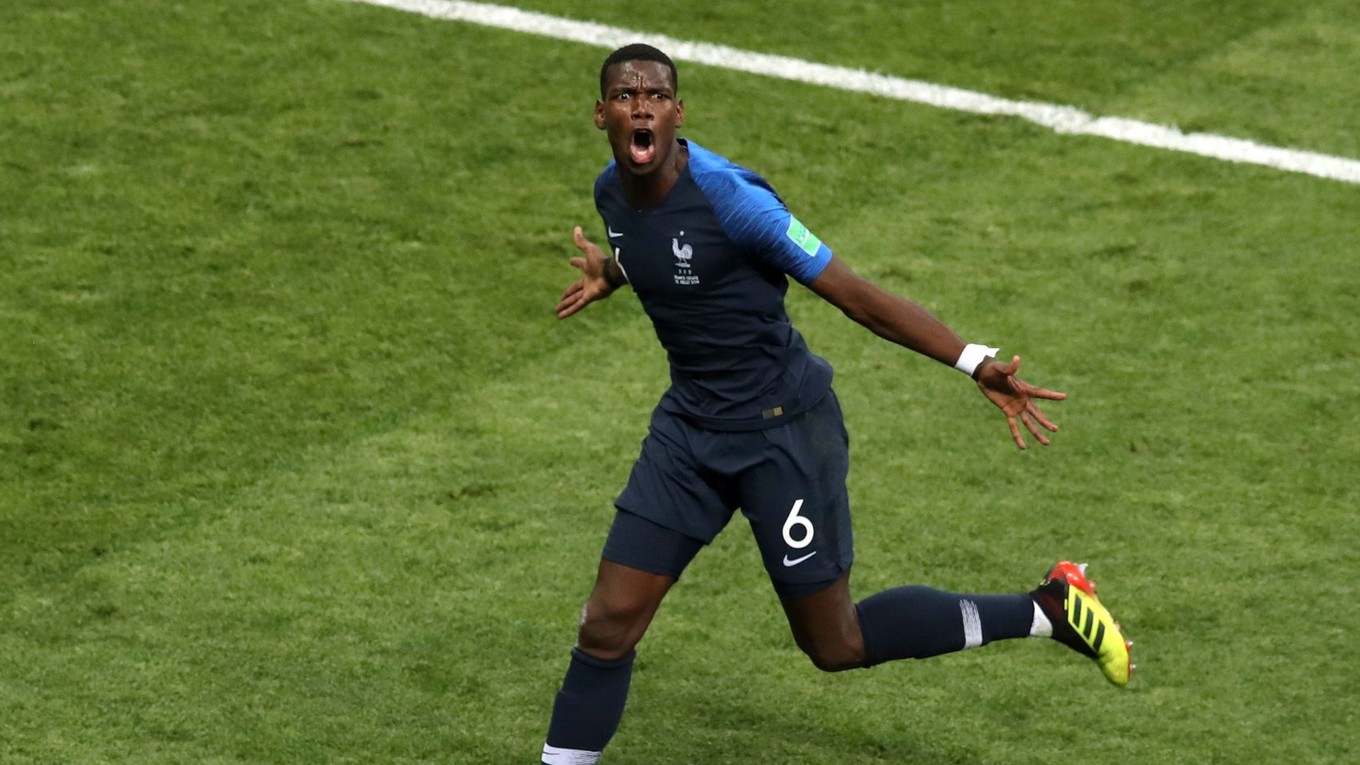 Paul Pogba v drese francúzskej reprezentácie.