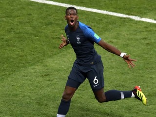 Paul Pogba v drese francúzskej reprezentácie.