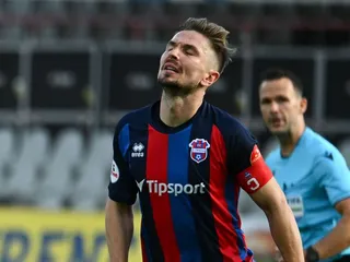 Futbalista a kapitán ViOnu Zlaté Moravce Denis Duga.
