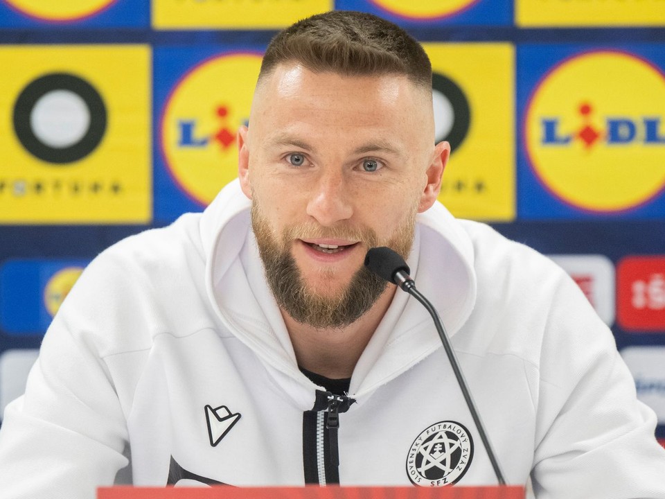 Na snímke kapitán tímu slovenskej futbalovej reprezentácie Milan Škriniar.