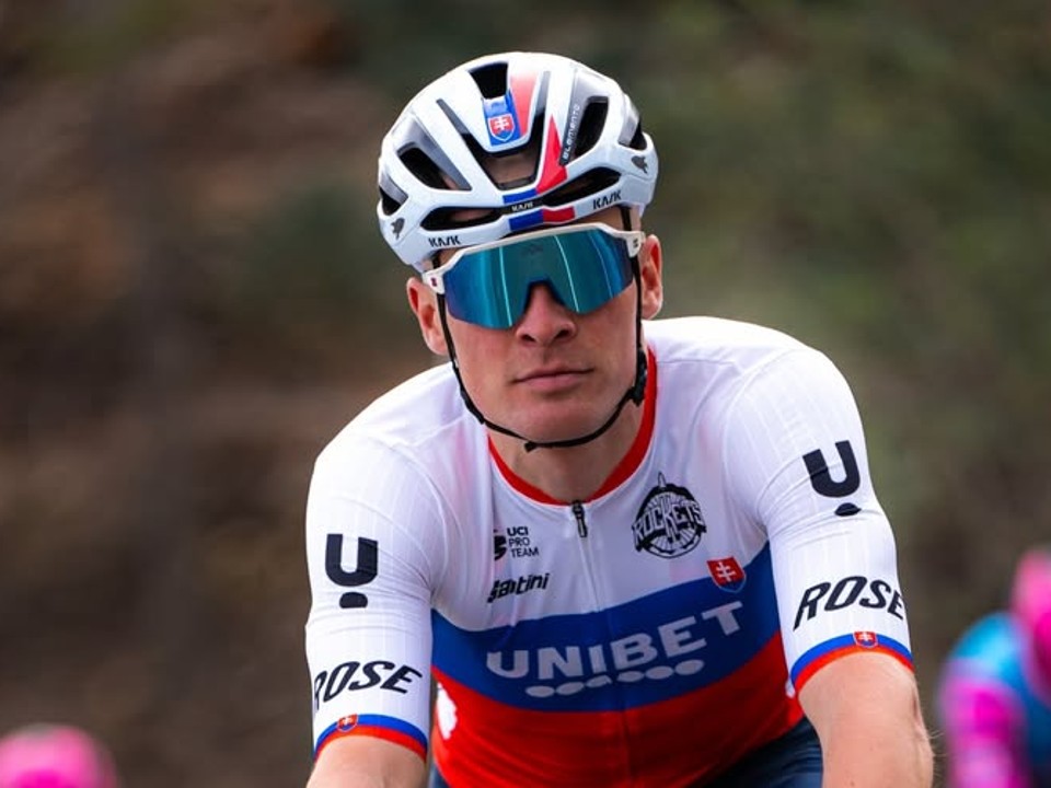 Slovenský cyklista Lukáš Kubiš. 