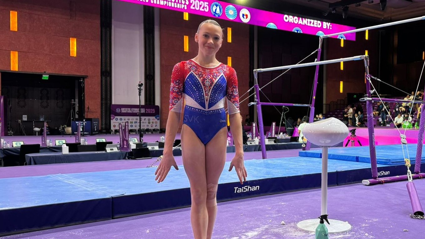 Slovenská gymnastka Lucia Piliarová.