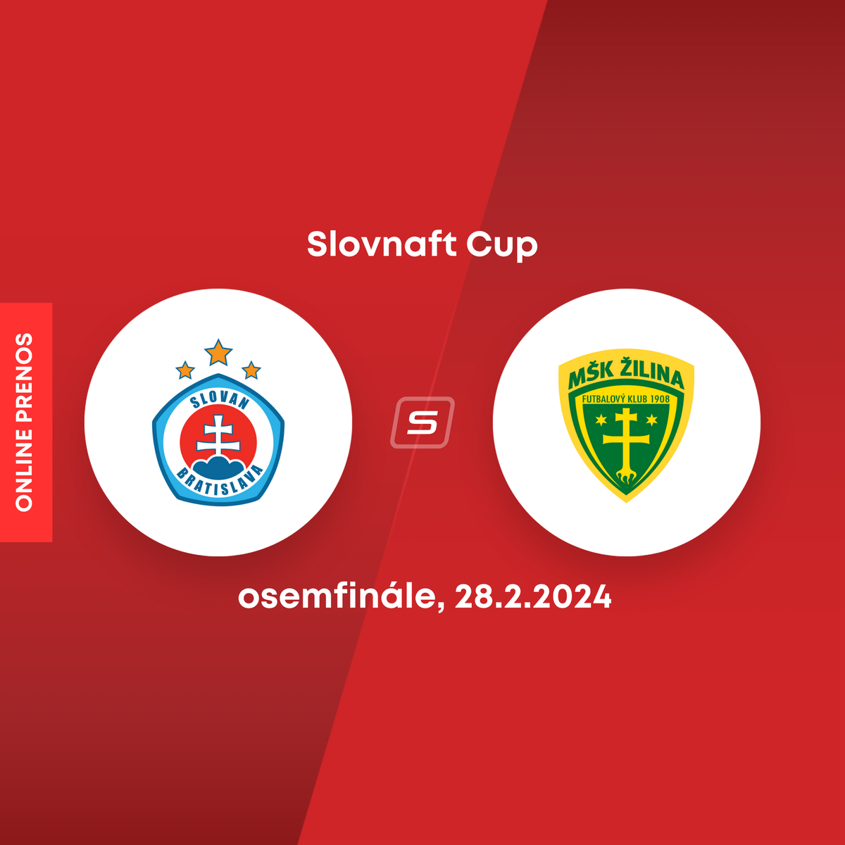 NAŽIVO: Slovan Bratislava - MŠK Žilina (LIVE, Slovnaft Cup Dnes) | SPORTNET