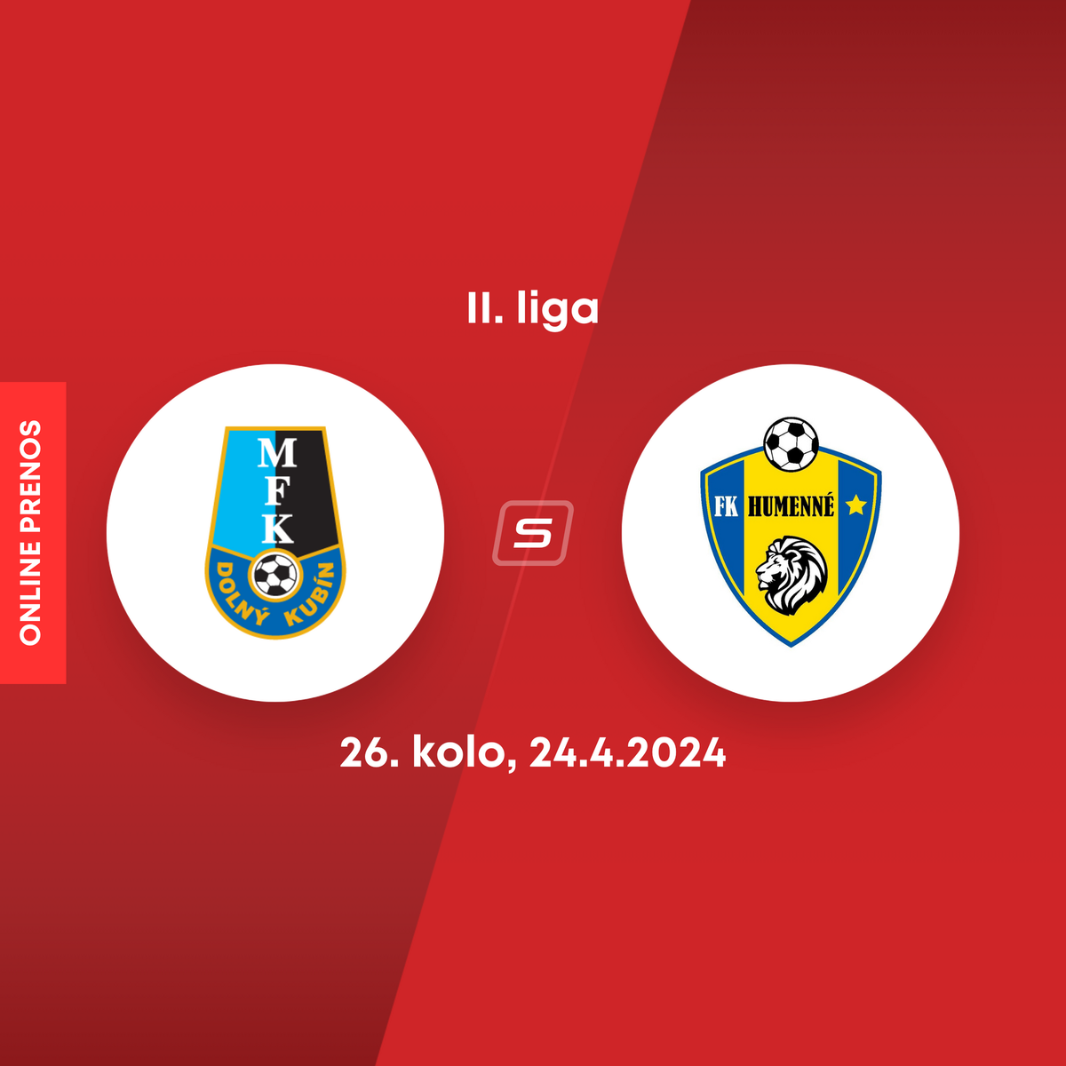 ONLINE: MFK Dolný Kubín - FK Humenné dnes, II. liga LIVE (26. kolo)