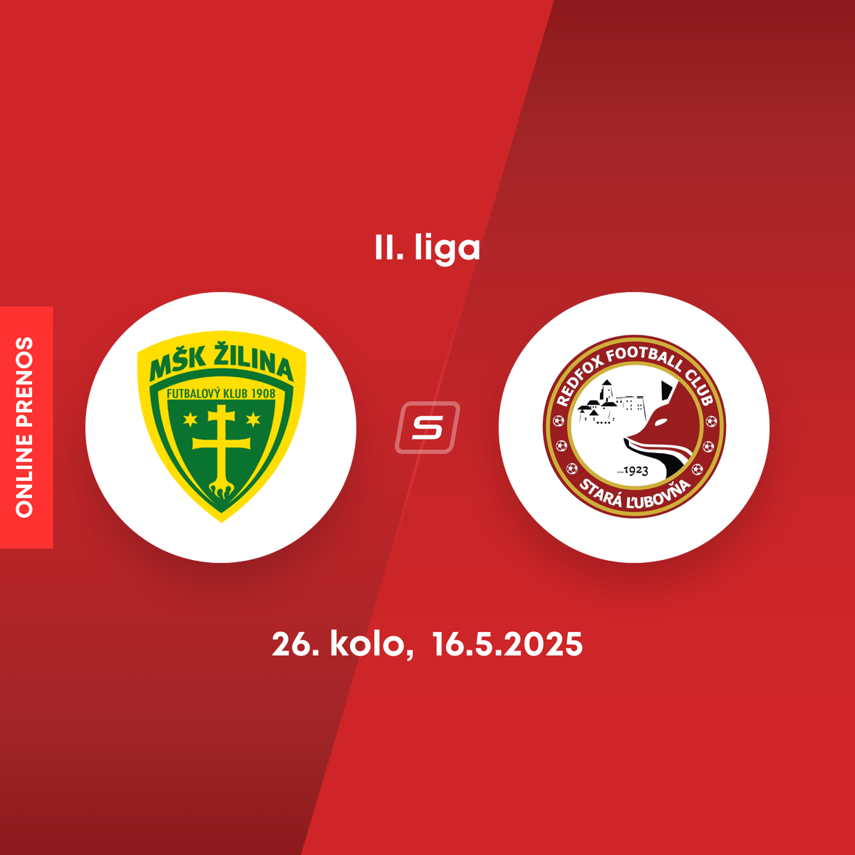 Žilina B - S. Ľubovňa: ONLINE prenos z 26. kola II. ligy dnes LIVE