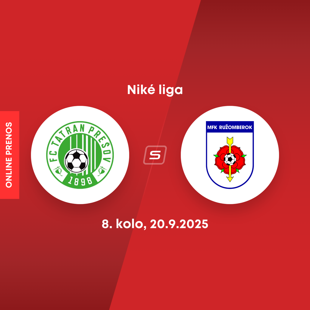 Prešov -Ruzomberok：8。KolaNikéLeagueToday Liveからのオンライントランスミッション