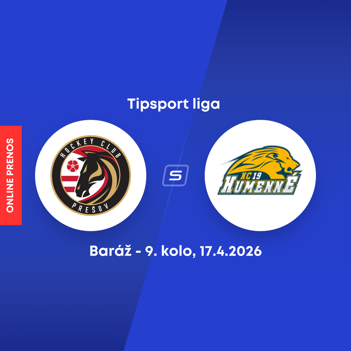 Tipsport HC Prešov - HC 19 Humenné: ONLINE baráž, Tipsport liga (9. kolo) | SPORTNET
