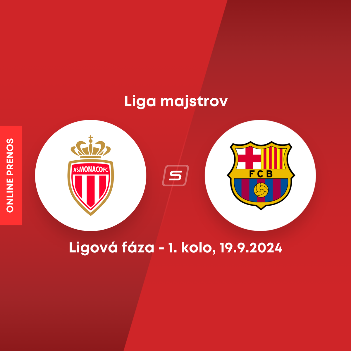 AS Monaco - FC Barcelona: ONLINE prenos zo zápasu 1. kola ligovej fázy Ligy majstrov.