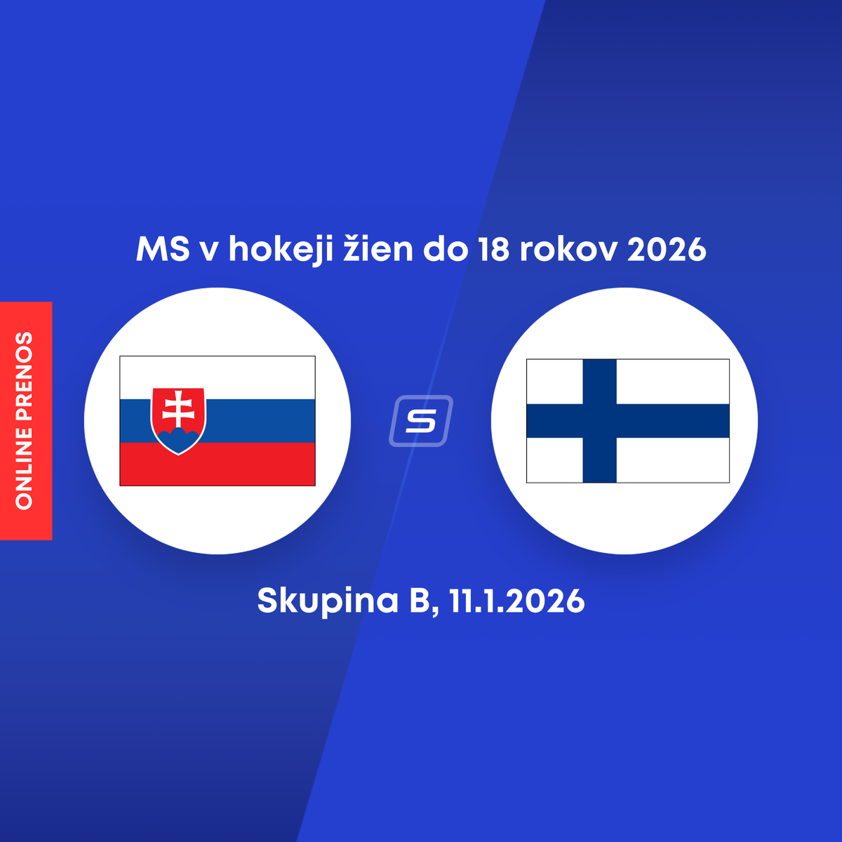 Slovensko - Fínsko, ONLINE prenos z MS v hokeji žien do 18 rokov 2026 (U18).