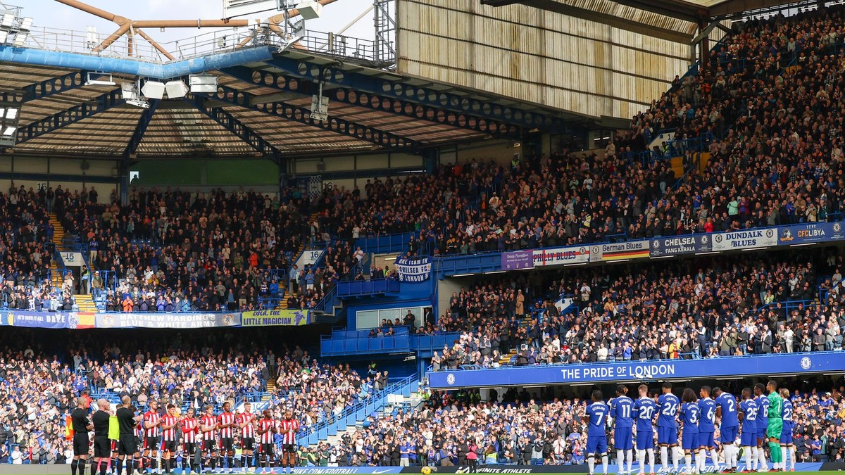 Domovský štadión tímu FC Chelsea Stamford Bridge.  
