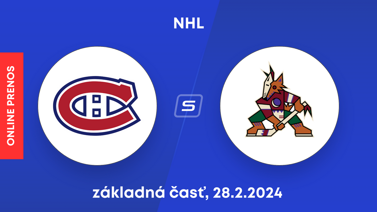Montreal Canadiens - Arizona Coyotes: ONLINE prenos zo zápasu NHL.