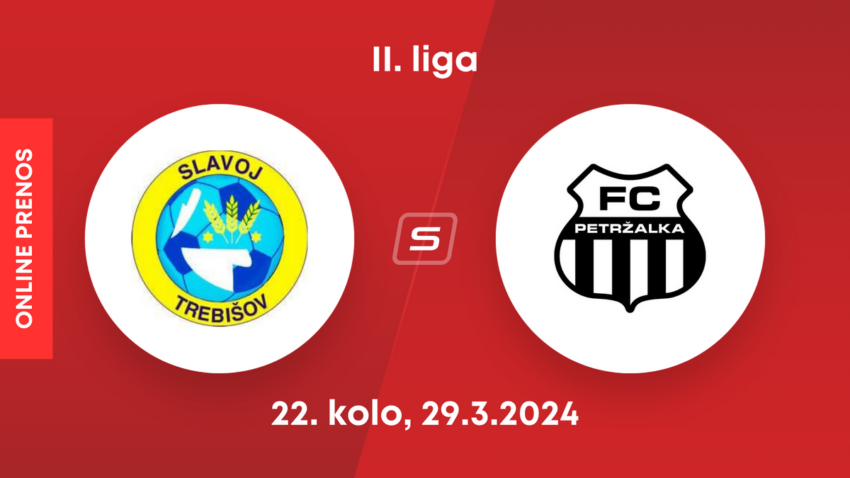 Slavoj Trebišov - FC Petržalka: ONLINE prenos zo zápasu 22. kola II. ligy.
