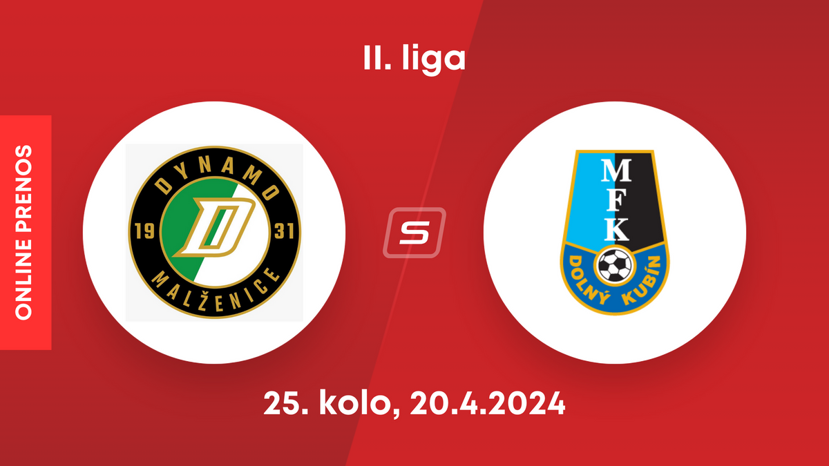 OFK Malženice - MFK Dolný Kubín: ONLINE prenos zo zápasu 25. kola II. ligy.
