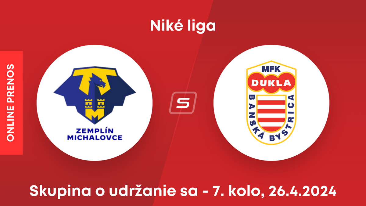 MFK Zemplín Michalovce - MFK Dukla Banská Bystrica: ONLINE prenos zo zápasu 7. kola skupiny o udržanie sa v Niké lige.
