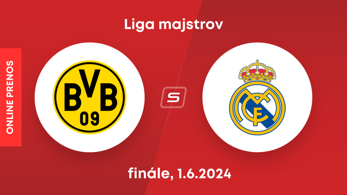 Borussia Dortmund - Real Madrid: ONLINE prenos z finále Ligy majstrov 2023/2024.