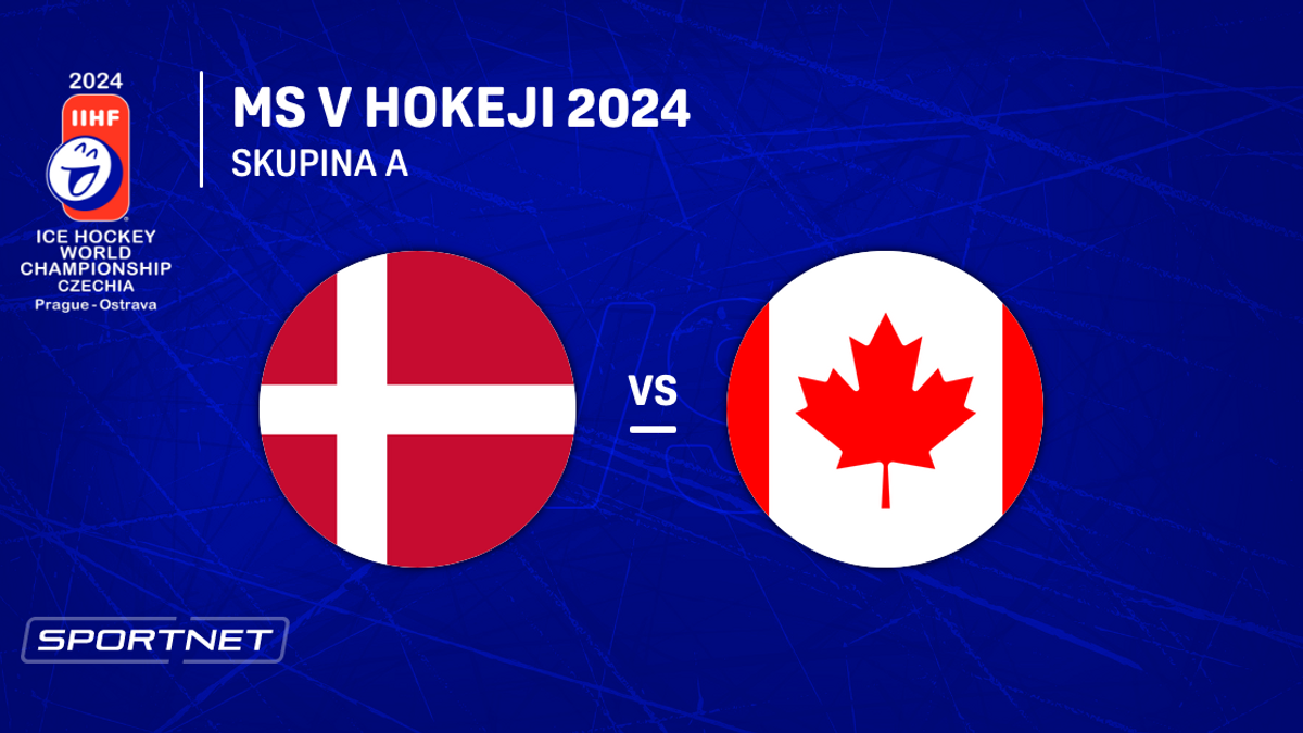 Dánsko - Kanada: ONLINE prenos zo zápasu skupiny A na MS v hokeji 2024 v Česku.