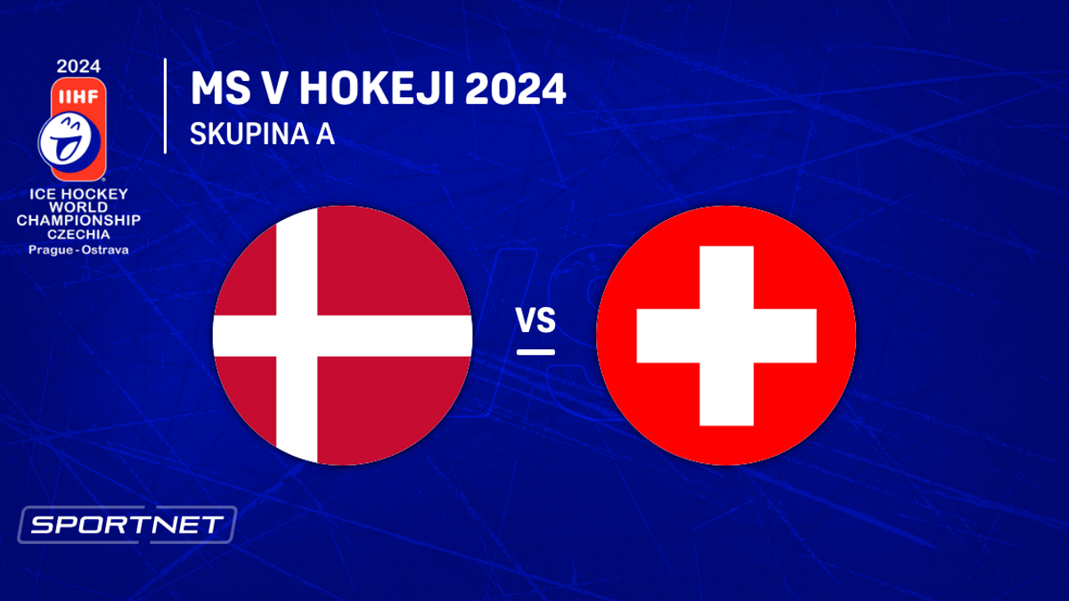 Dánsko - Švajčiarsko: ONLINE prenos zo zápasu skupiny A na MS v hokeji 2024 v Česku.