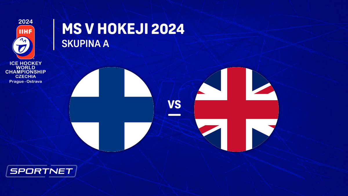 Fínsko - Veľká Británia: ONLINE prenos zo zápasu skupiny A na MS v hokeji 2024 v Česku.