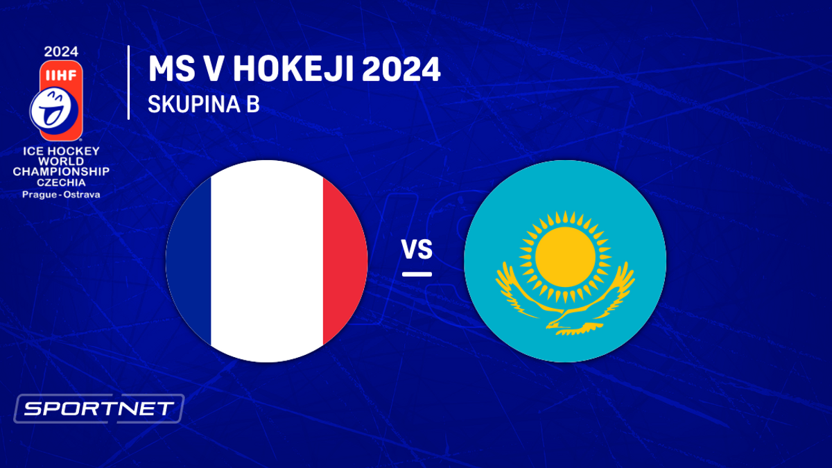 Francúzsko - Kazachstan: ONLINE prenos z ich prvého zápasu na MS v hokeji 2024 v Česku
