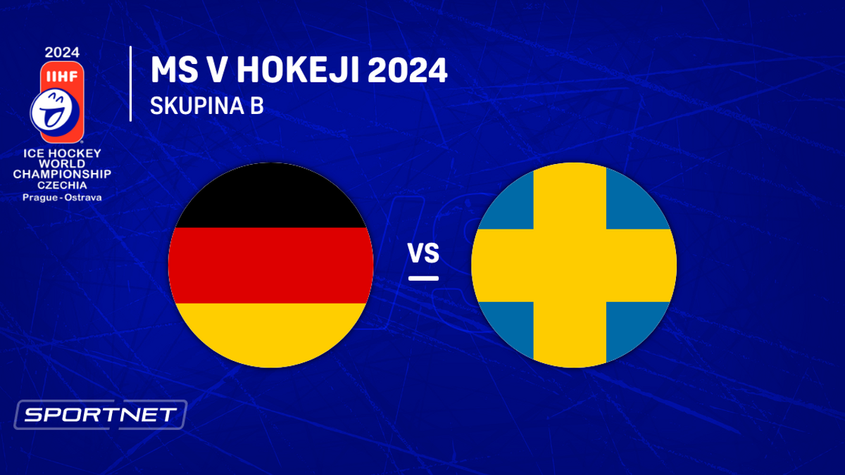 Nemecko - Švédsko: ONLINE prenos zo zápasu skupiny B na MS v hokeji 2024 v Česku.