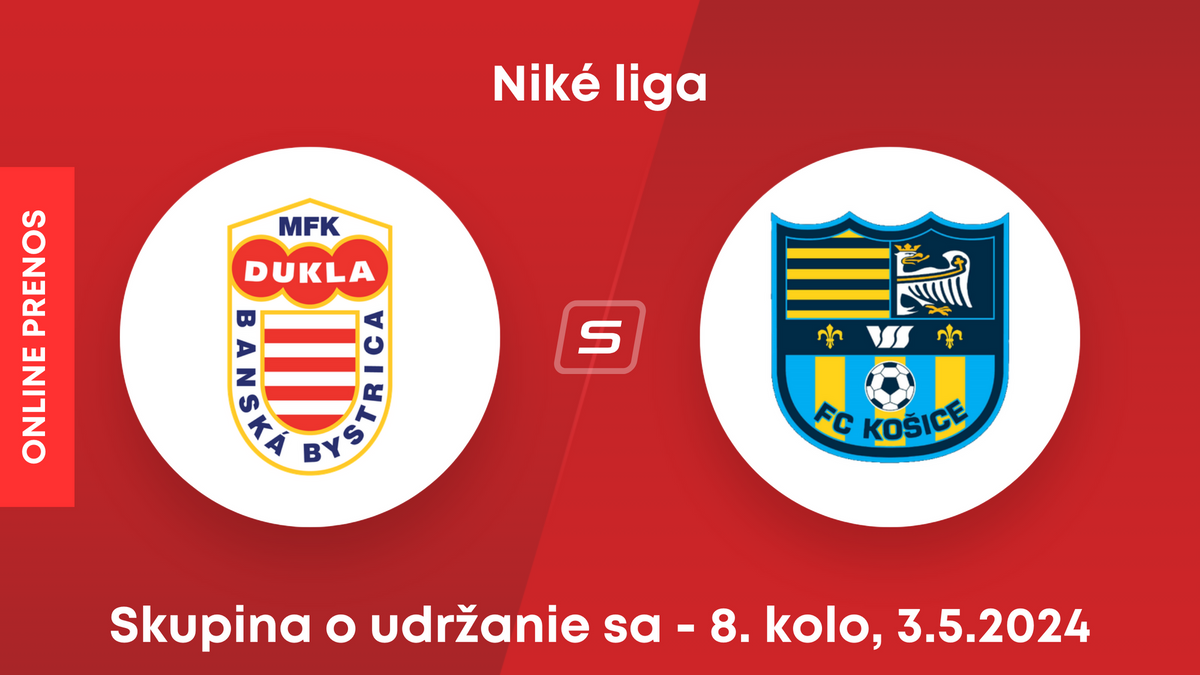 MFK Dukla Banská Bystrica - FC Košice: ONLINE prenos zo zápasu 8. kola skupiny o udržanie sa v Niké lige.