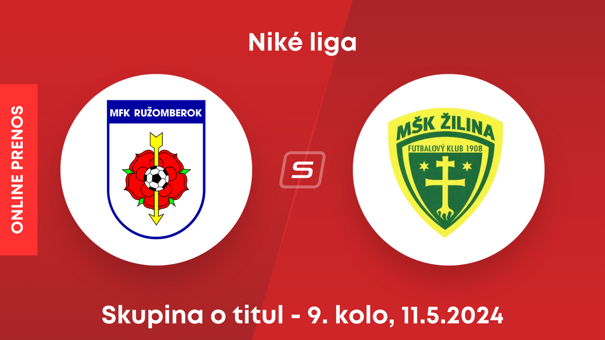 MFK Ružomberok - MŠK Žilina: ONLINE prenos zo zápasu 9. kola skupiny o titul v Niké lige.