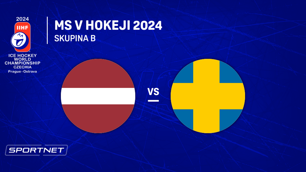 Lotyšsko - Švédsko: ONLINE prenos zo zápasu skupiny B na MS v hokeji 2024 v Česku.