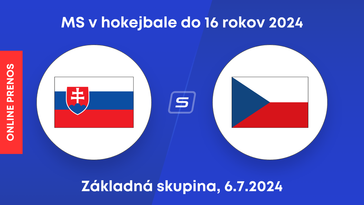 Slovensko - Česko bieli: LIVE STREAM zo zápasu na MS v hokejbale do 16 rokov 2024 v Žiline.