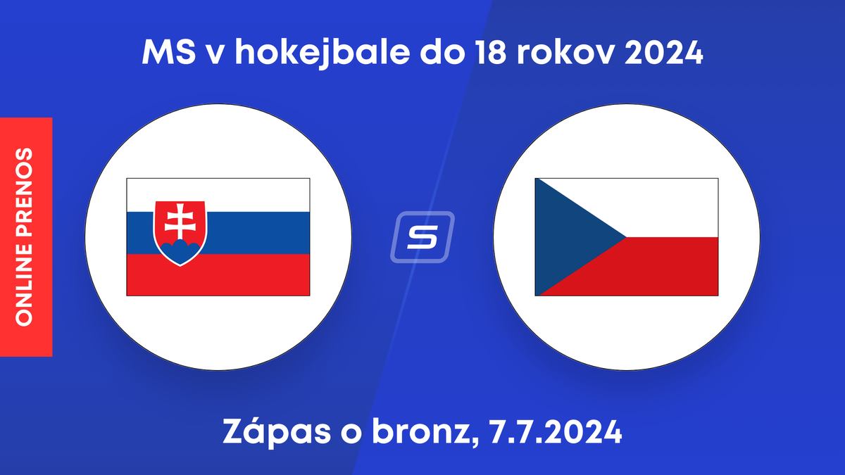 Slovensko - Česko: LIVE STREAM zo zápasu o bronz na MS v hokejbale do 18 rokov 2024 v Žiline.