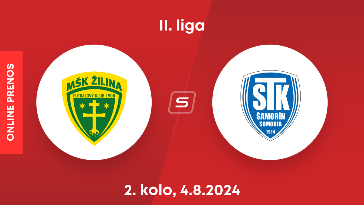 MŠK Žilina B - FC ŠTK 1914 Šamorín: ONLINE prenos zo zápasu 2. kola MONACObet ligy (II. liga).