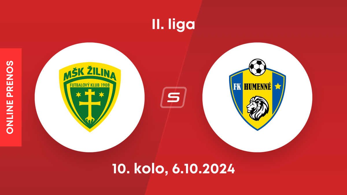 MŠK Žilina B - FK Humenné: ONLINE prenos zo zápasu 10. kola II. ligy.