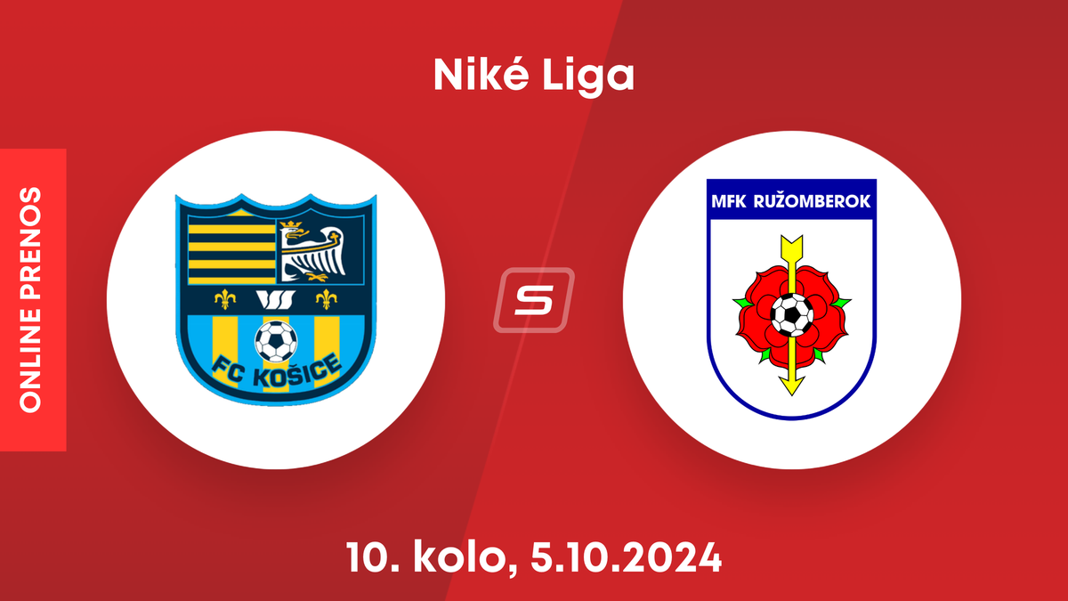 FC Košice - MFK Ružomberok: ONLINE prenos zo zápasu 10. kola Niké ligy.