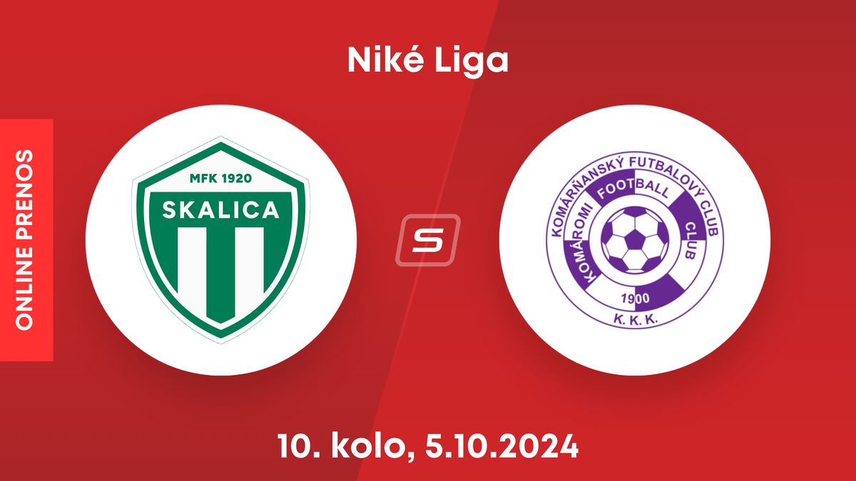 MFK Skalica - KFC Komárno: ONLINE prenos zo zápasu 10. kola Niké ligy.