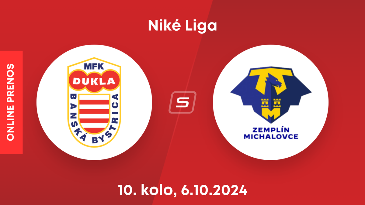 MFK Dukla Banská Bystrica - MFK Zemplín Michalovce: ONLINE prenos zo zápasu 10. kola Niké ligy.