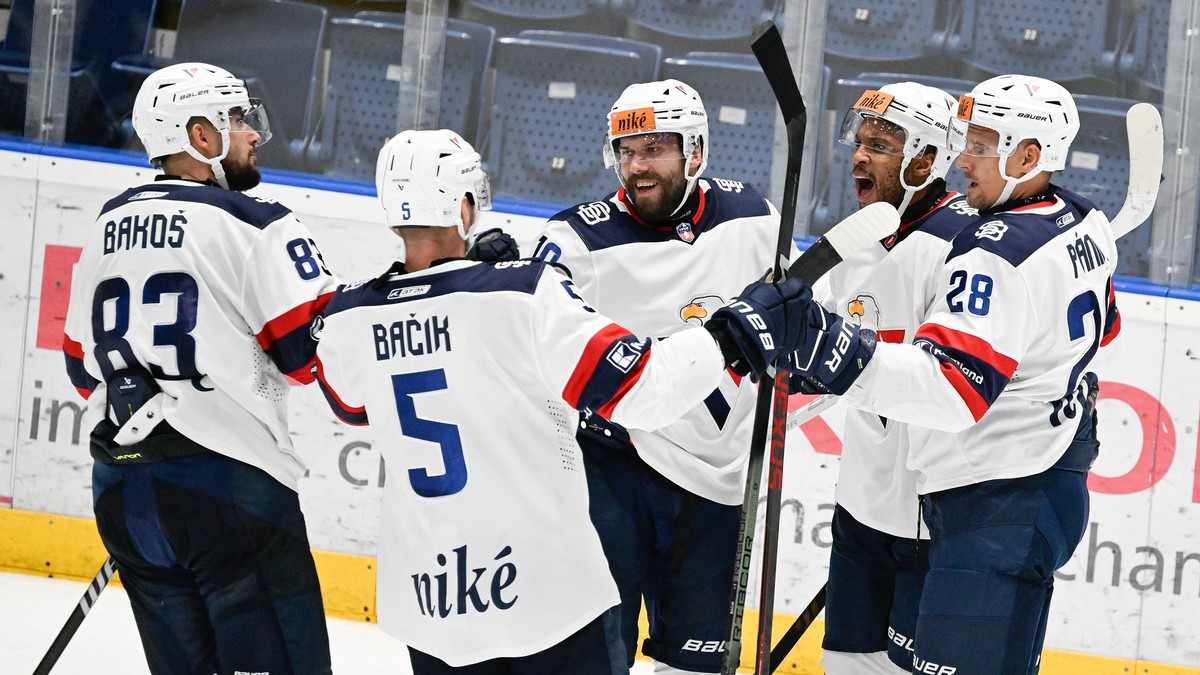 Hokejisti HC Slovan Bratislava.