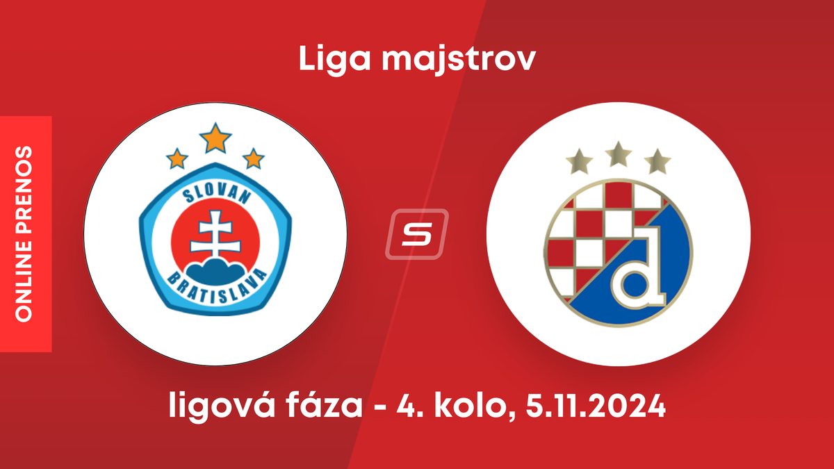 ŠK Slovan Bratislava - Dinamo Záhreb: ONLINE prenos zo zápasu 4. kola Ligy majstrov. 